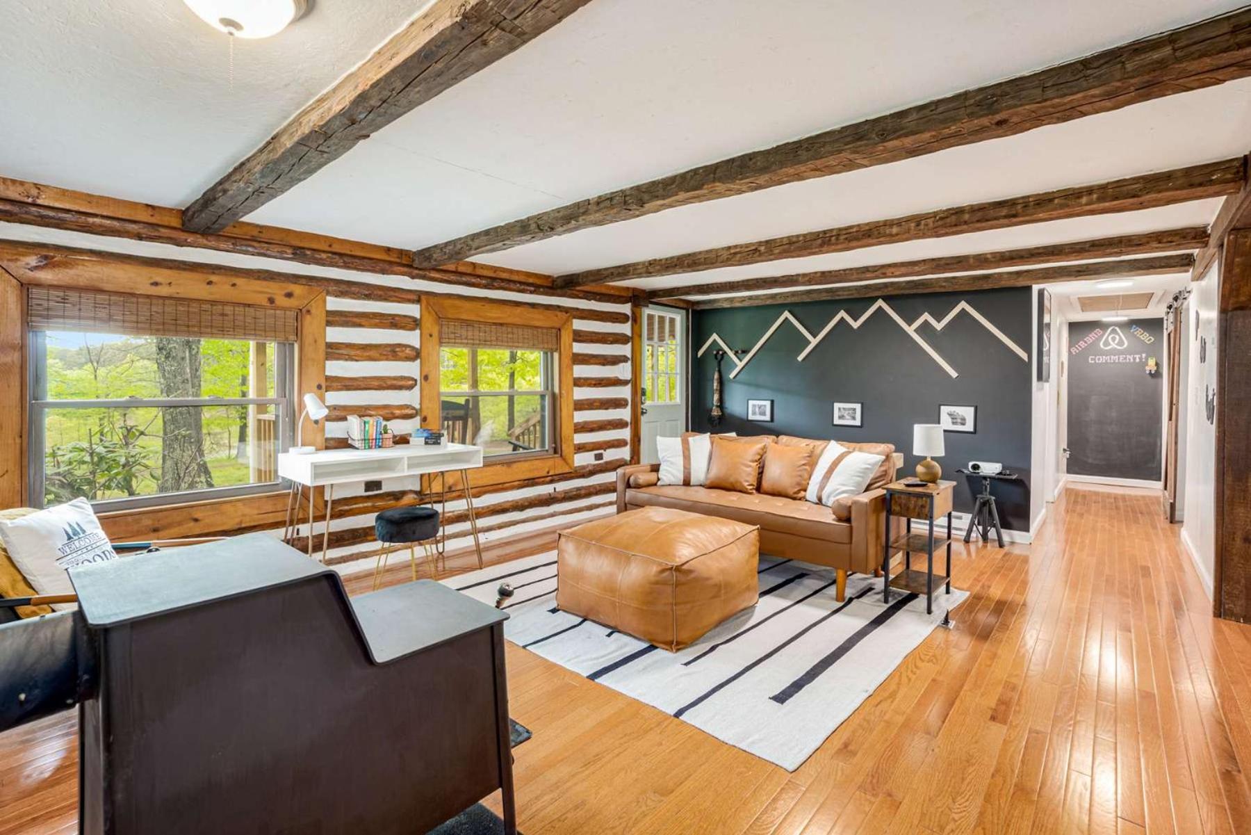 Modernized Log Cabin W Hot Tub Fire Pit & Views بيركلي سبرينغز المظهر الخارجي الصورة